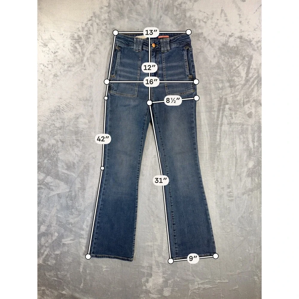 Pilcro The Icon Flare Jeans Women's Size 25 Blue‎ Denim Pants